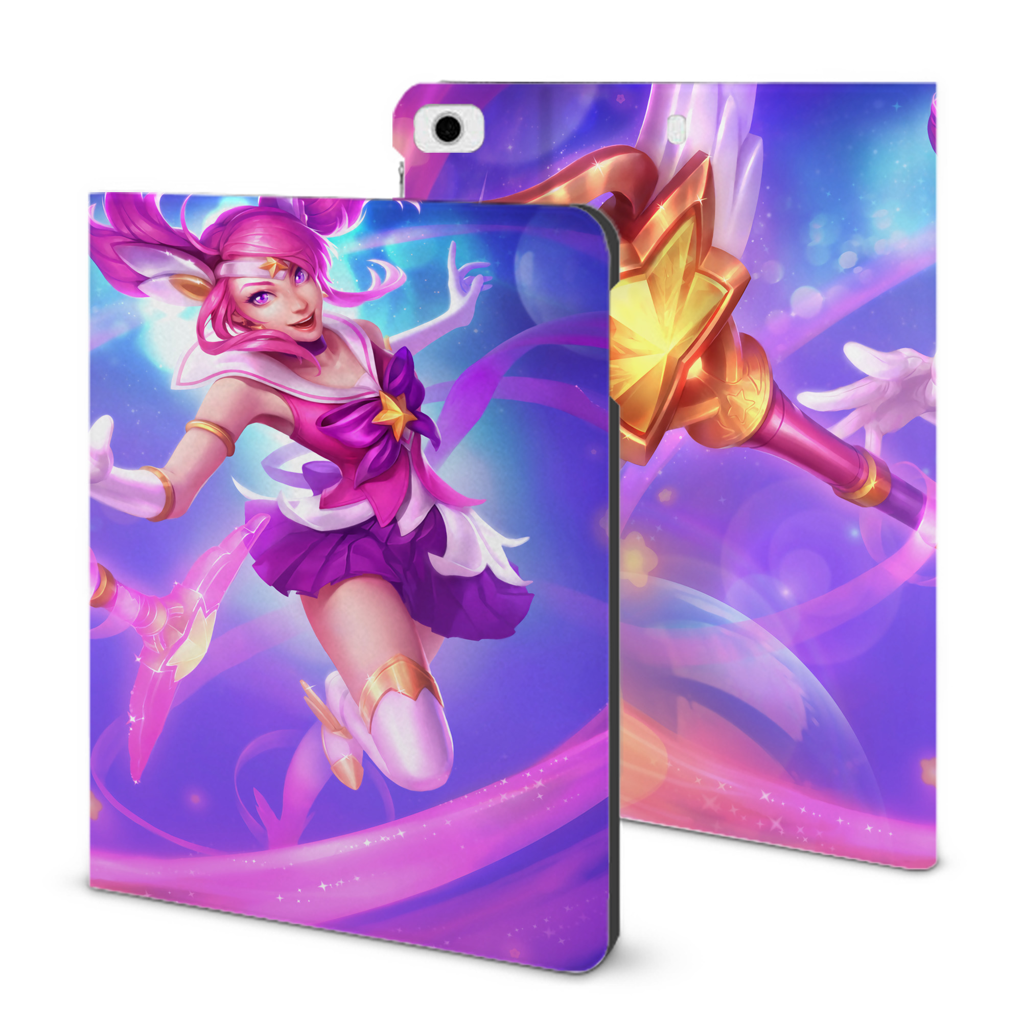 （画像用） リーグ・オブ・レジェンド League of Legends LOL IPad ケース ブック型 PUレザー TPU 耐衝撃 軽量 薄型 ペン収納なし 全面保護 IPad 各モデル対応
